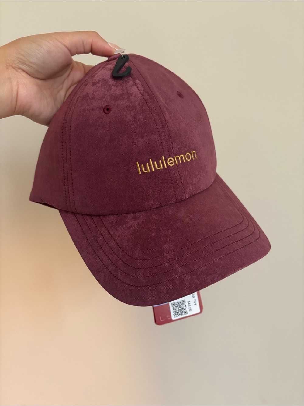 NWT! lululemon athletica Maroon Logo Baseball Hat